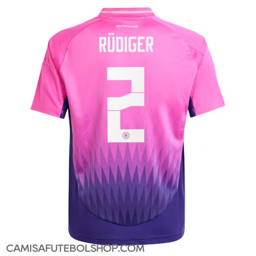 Camisa de time de futebol Alemanha Antonio Rudiger #2 Replicas 2º Equipamento Europeu 2024 Manga Curta